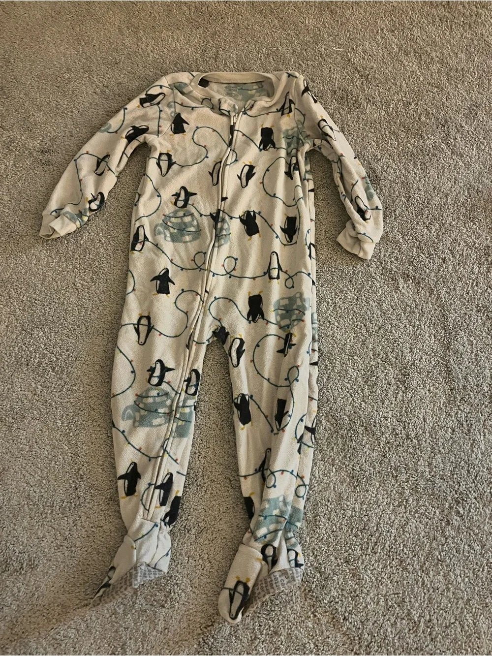 Fleece Kids One-Piece Footed Pajamas